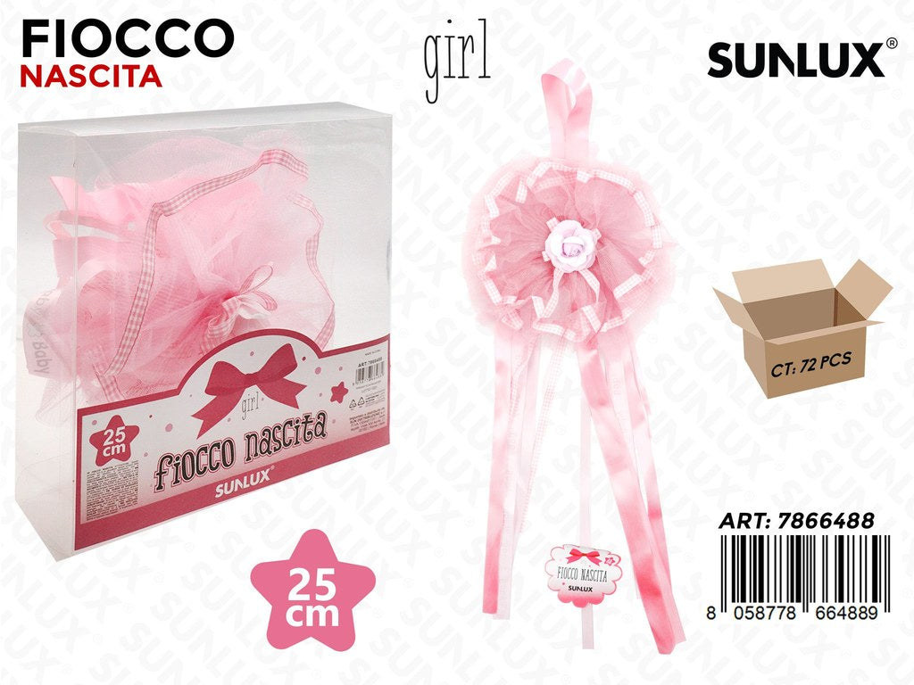 Fiocco per Nascita Girl 25 Cm