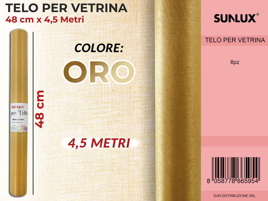 Telo per Vetrina Oro 48CM *4.5MT