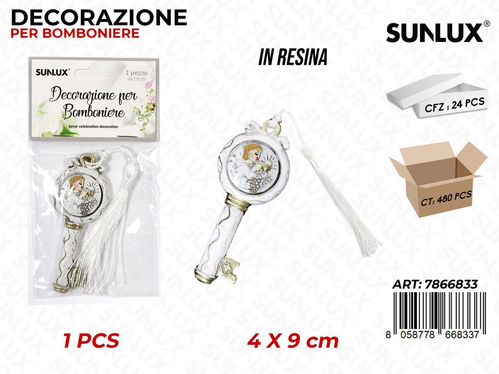 Sunlux Dec. Bomb. Resina Comunione 4*9CM