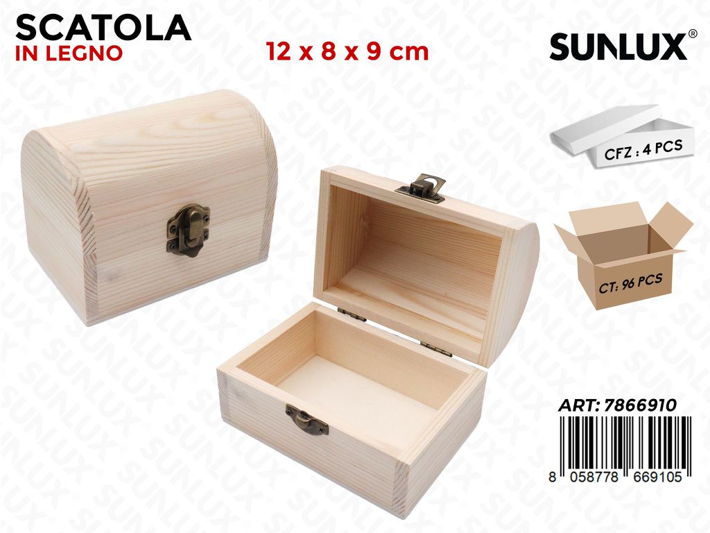 Sunlux Scatola Legno 12*8*9CM