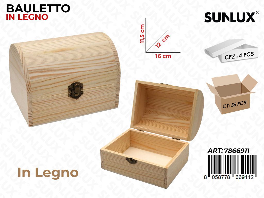 Sunlux Bauletto in Legno 16*12*11.5CM