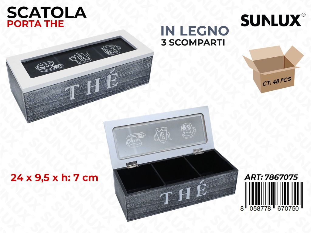 Sunlux Scatola Porta The 3SCOMP. 24*7*9.5CM