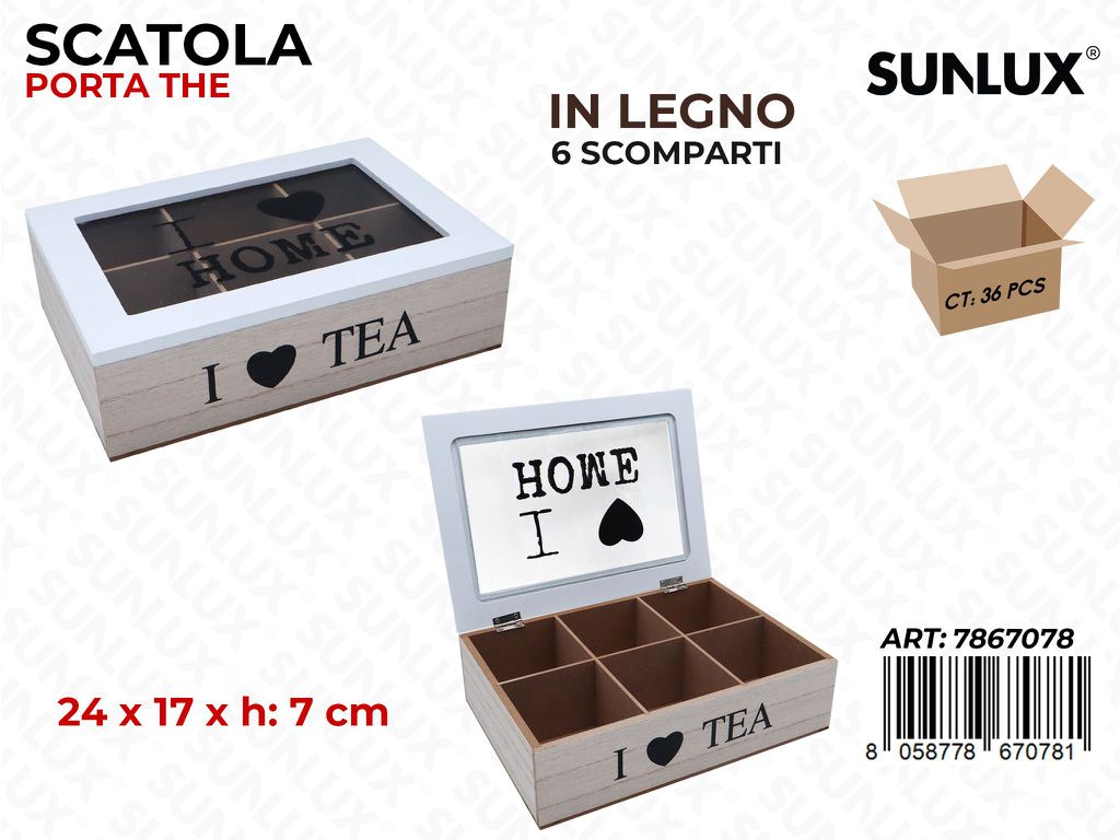 Sunlux Scatola Porta The 6SCOMP. 24*7*17CM