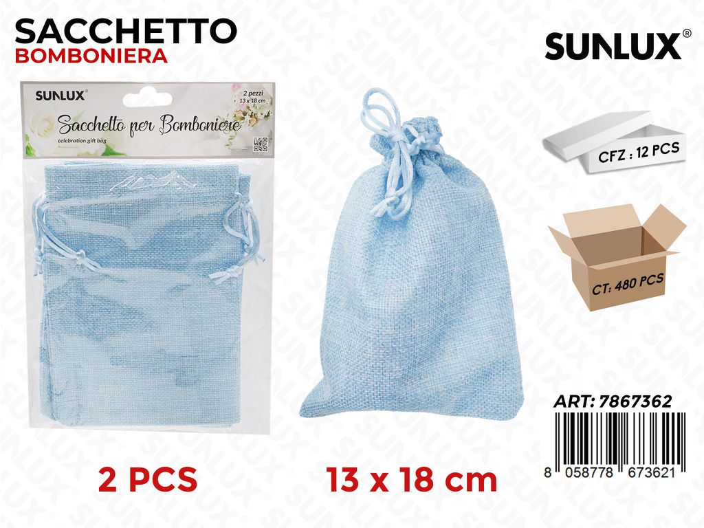 Sunlux Sacchetto Bomb. Cel. 2PCS 13*18CM