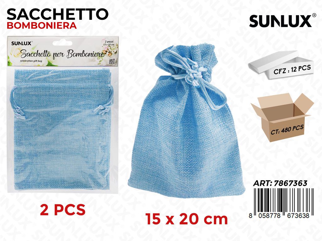 Sunlux Sacchetto Bomb. Cel. 2PCS 15*20CM