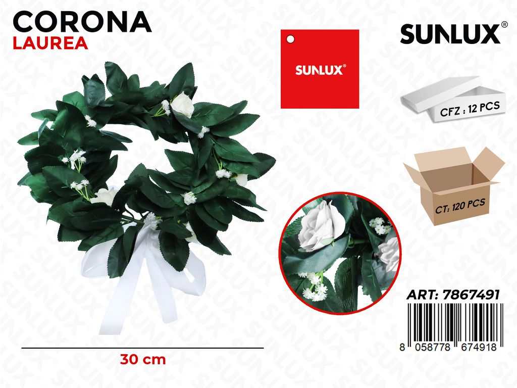 Sunlux Corona Laurea Bianco 30CM
