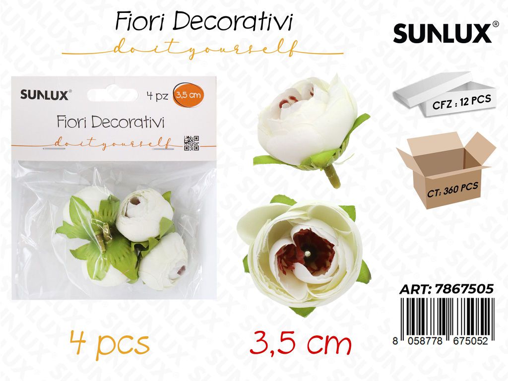 Sunlux Fiori Decorativi 4PCS 3.5CM