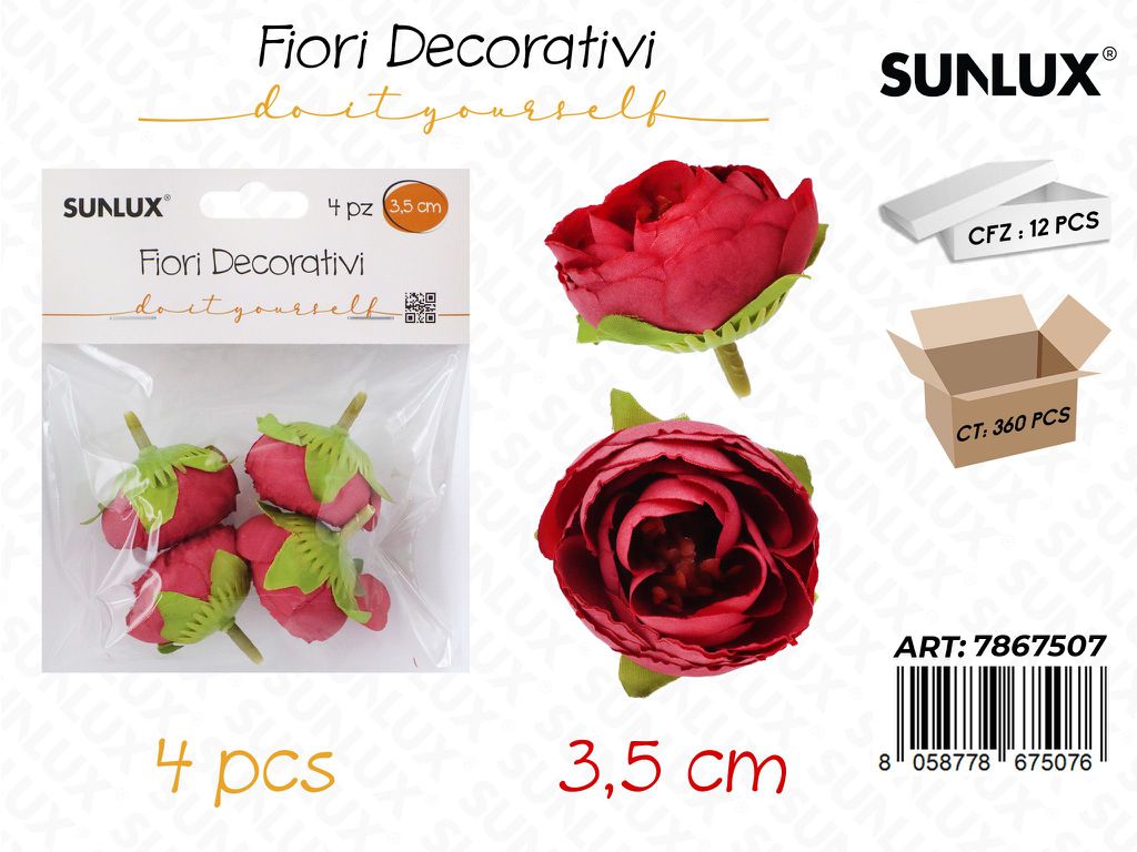 Sunlux Fiori Decorativi 4PCS 3.5CM
