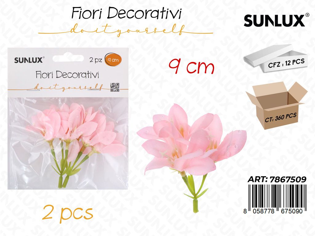 Sunlux Fiori Decorativi 2PCS 9CM