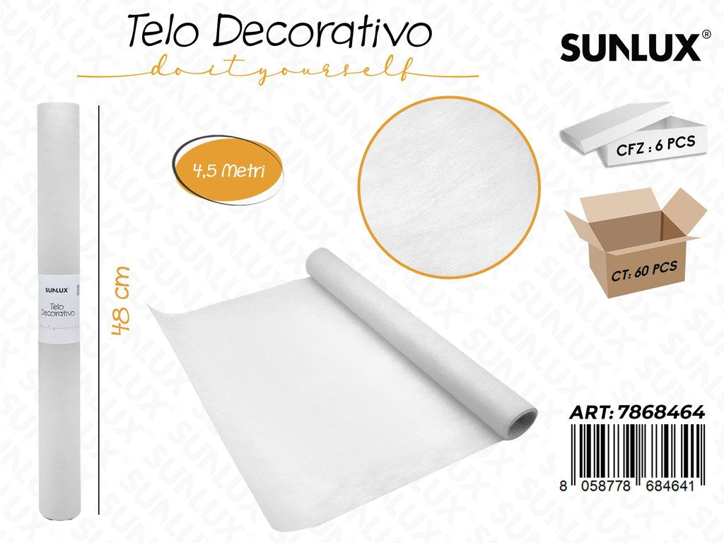 Sunlux Telo Decorativo Bianco 48CM*4.5MT