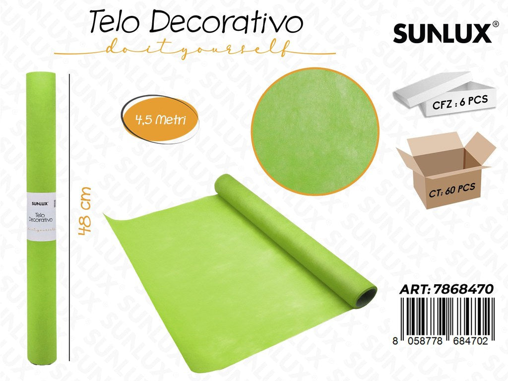 Sunlux Telo Decorativo Verde 48CM*4.5MT