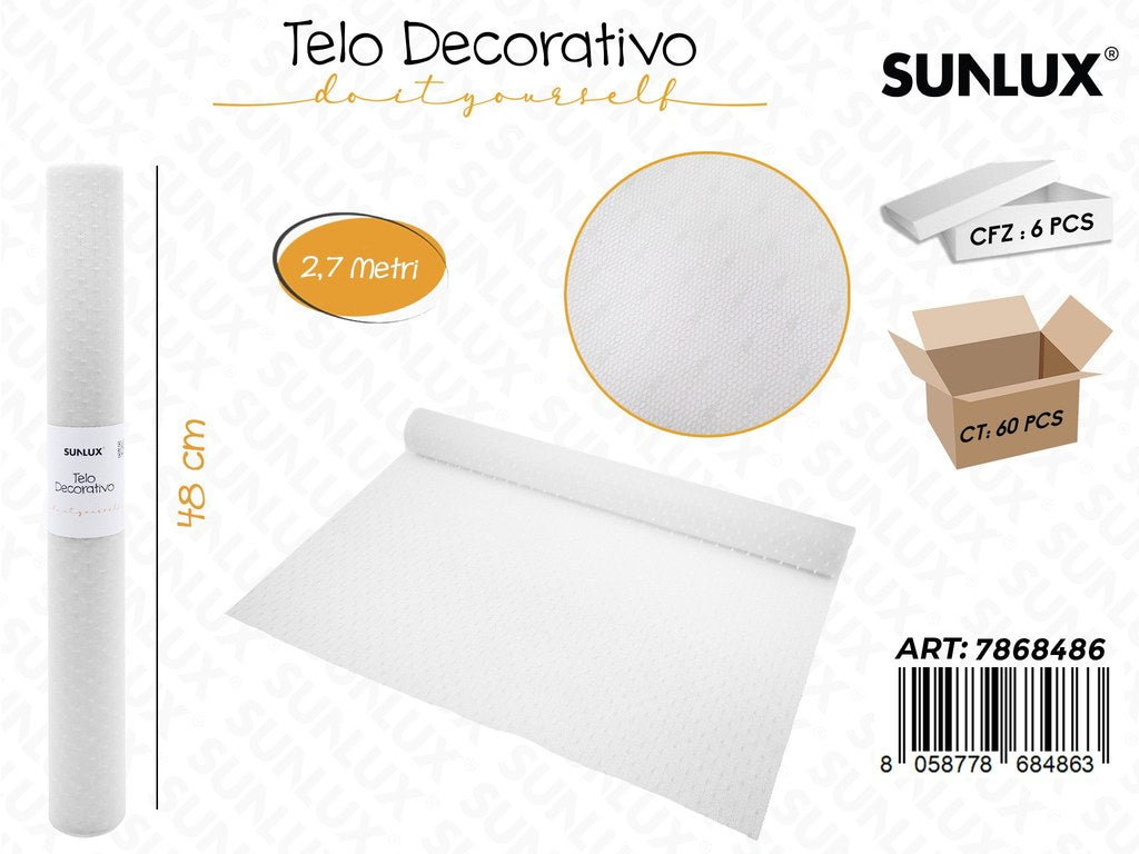 Sunlux Telo Decorativo Bianco 48CM*2.7MT