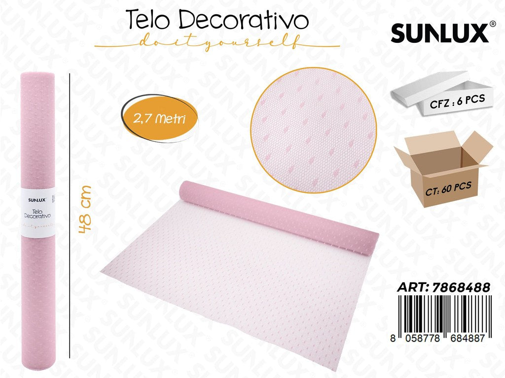 Sunlux Telo Decorativo Rosa 48CM*2.7MT