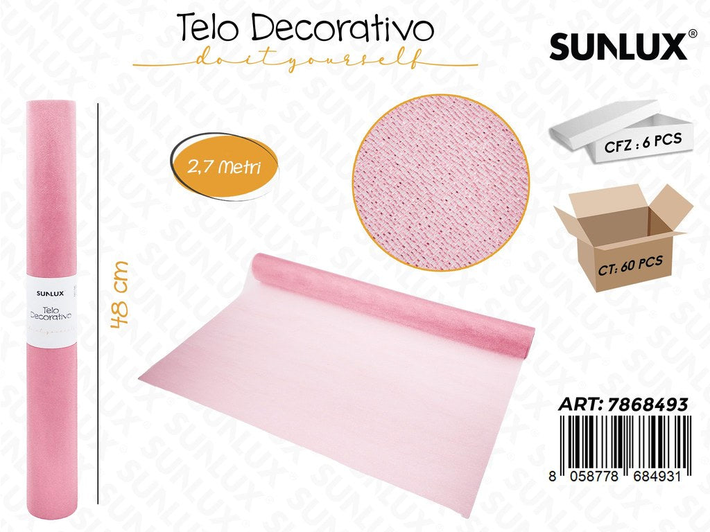 Sunlux Telo Decorativo Rosa 48CM*2.7MT