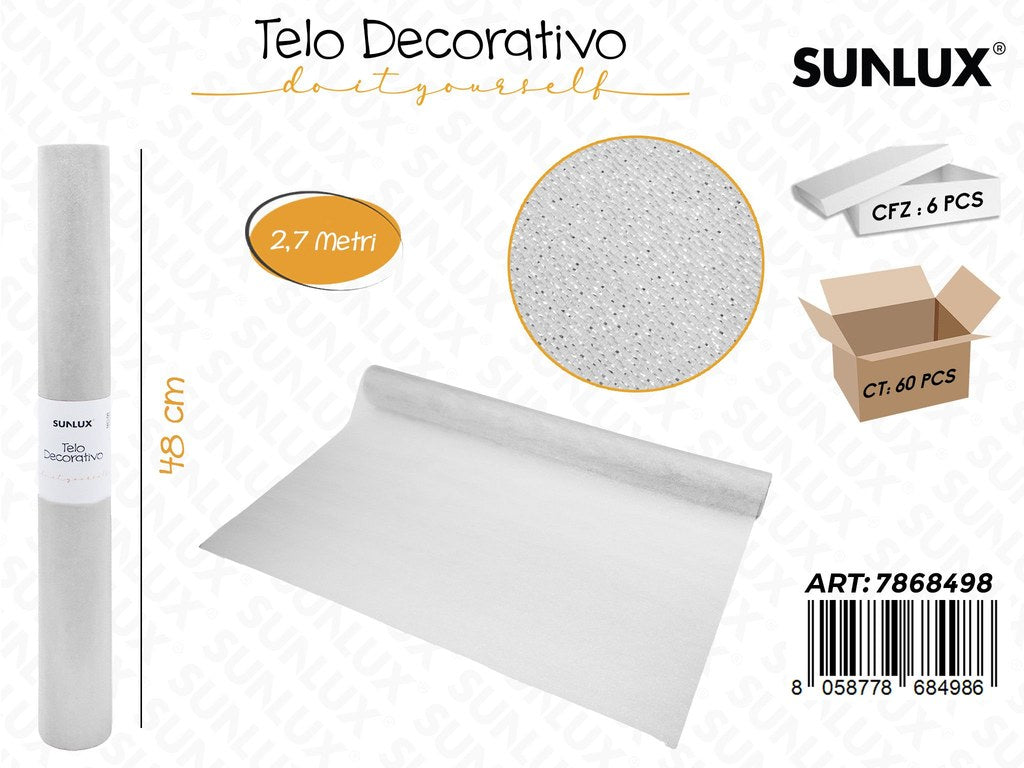 Sunlux Telo Decorativo Argento 48CM*2.7MT