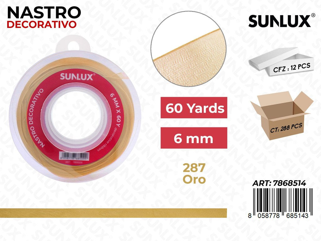 Nastro Decorativo BK08 Oro 60Y*0.6CM