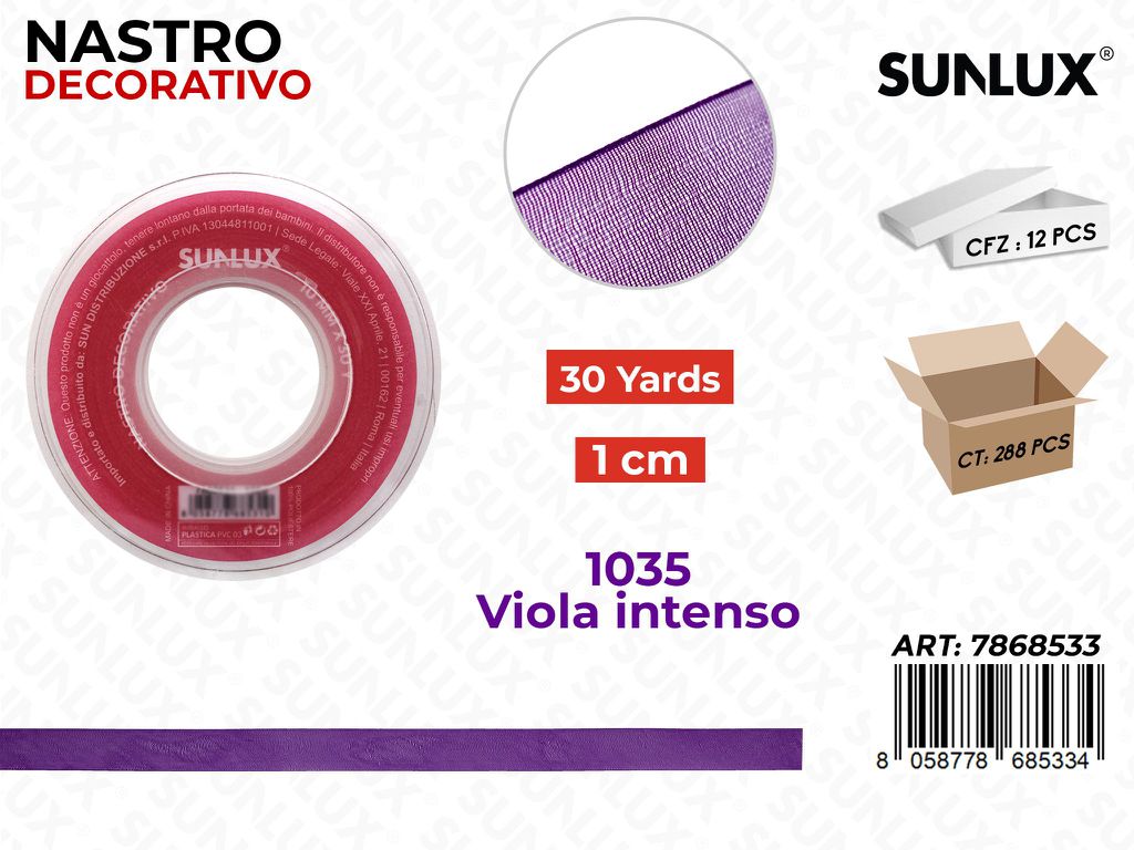 Nastro Decorativo Org. 1035 Viola Int. 30Y*1CM