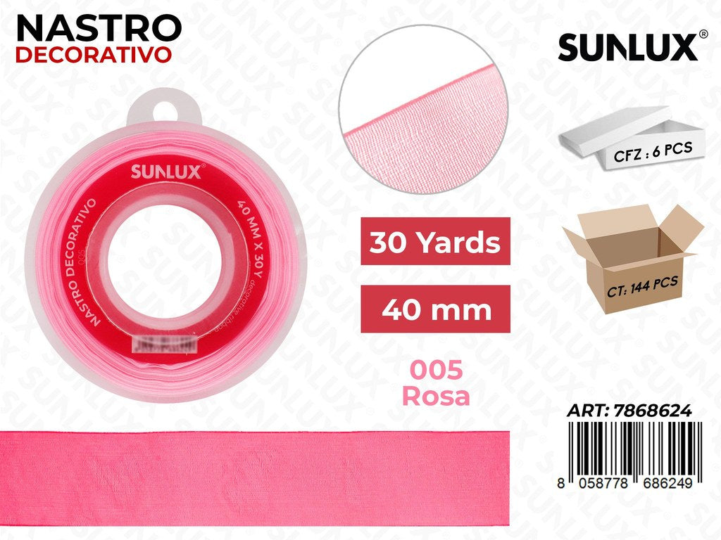 Nastro Decorativo Org. 005 Rosa 30Y*4CM