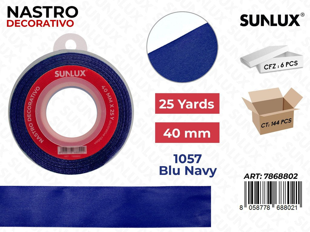 Nastro di Raso 1057 Blu Scuro 25Y*4CM
