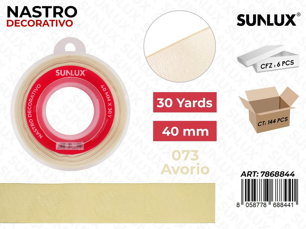 Nastro Dec. 073 Avorio 30Y*40MM
