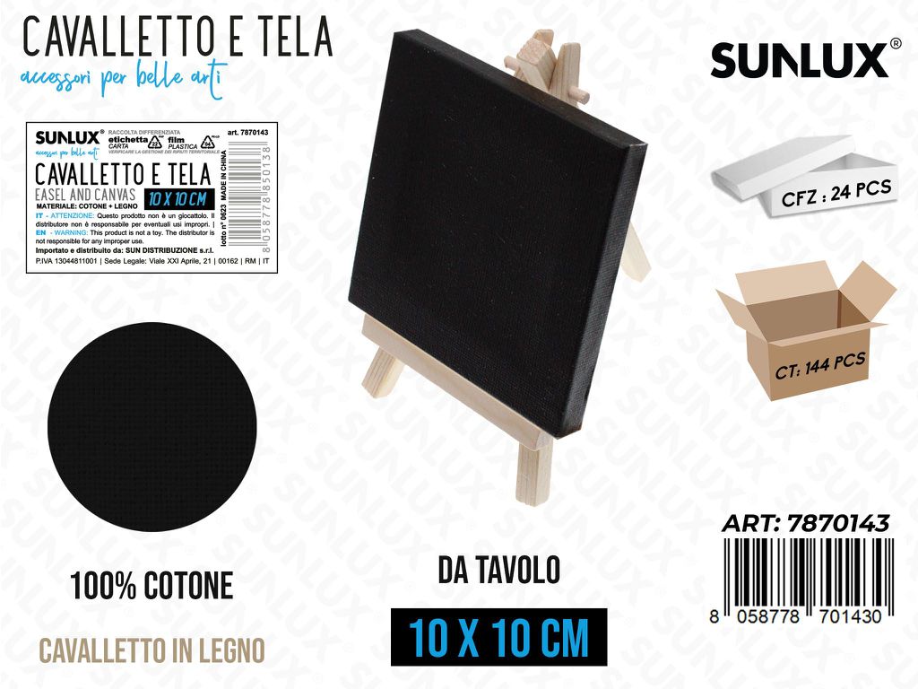 Sunlux Cavalletto Tela da Tavolo Ne. 10*10CM