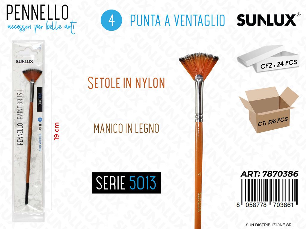 Pennelli S. 5013 N.4 Punta Ventaglio 19CM