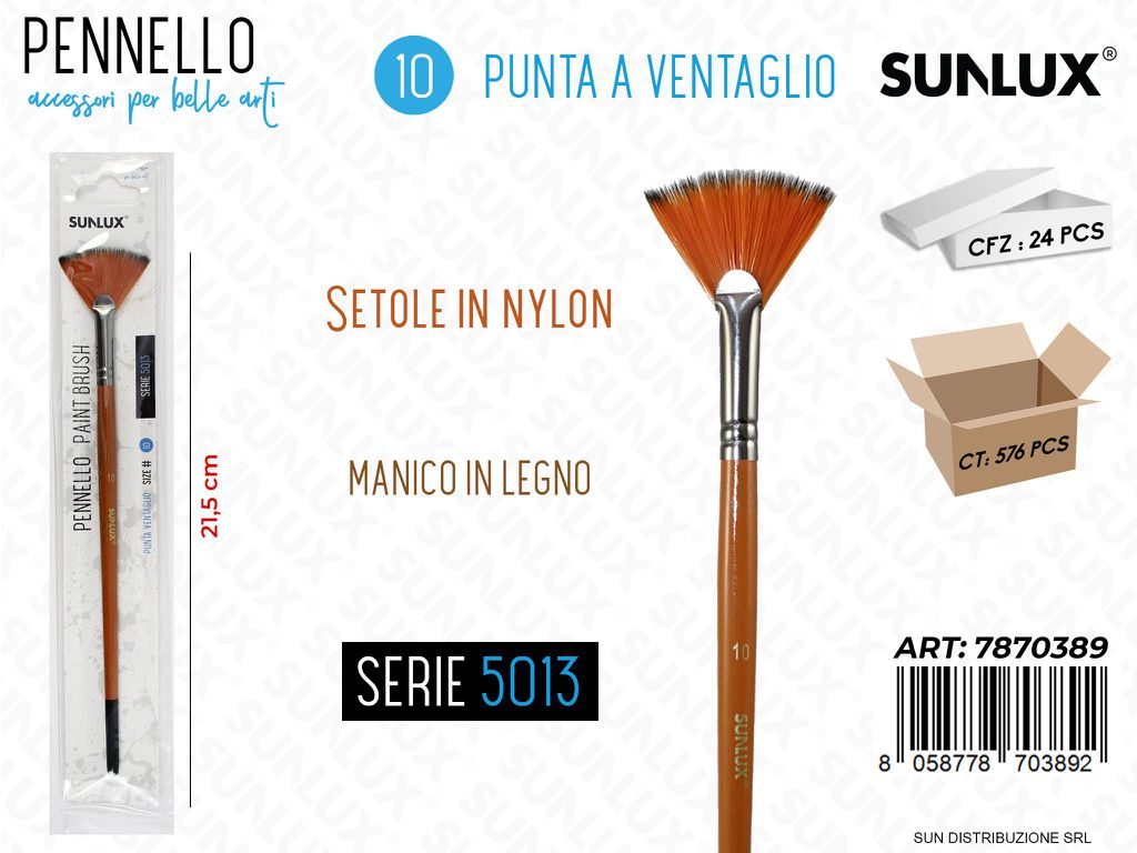 Pennelli S. 5013 N.10 Punta Ventaglio 21.5CM