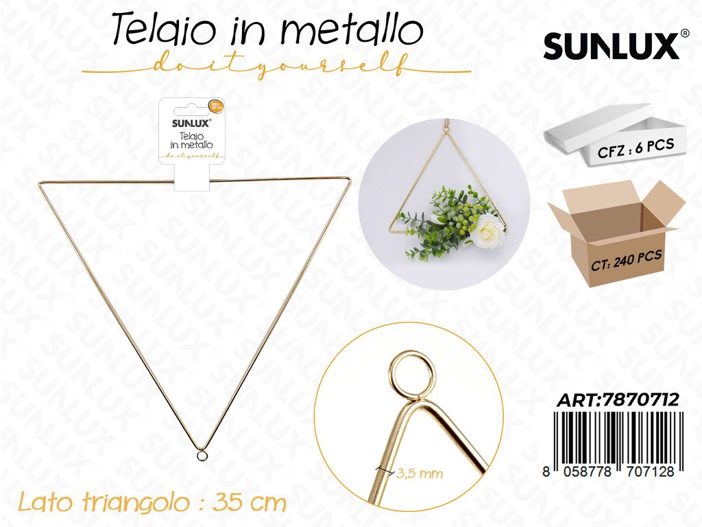 Telaio in Metallo Oro Triang. 35CM*3.5MM