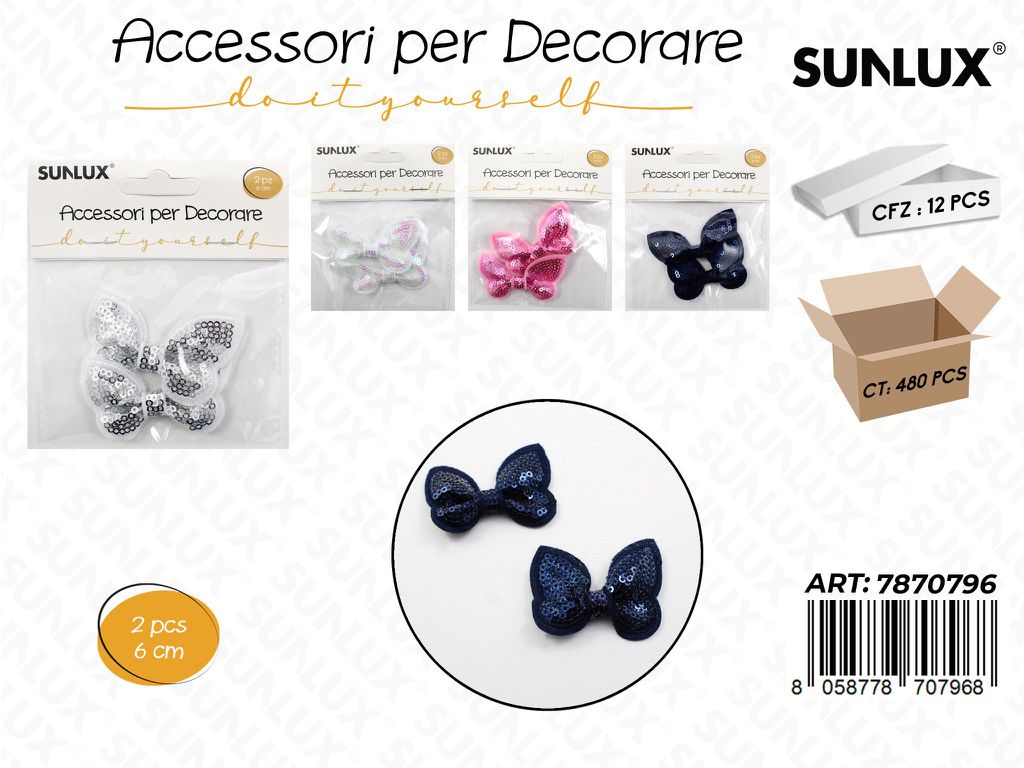 Sunlux Acc. per Dec. Ass. 2PCS 6CM