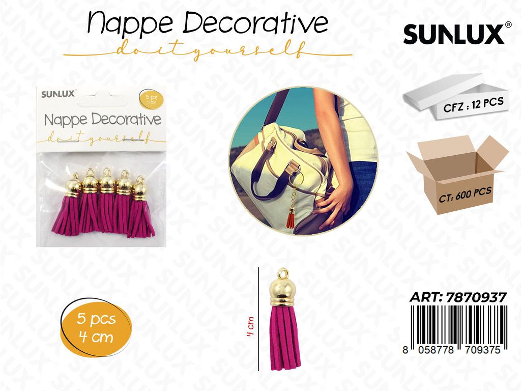Sunlux Nappe Dec. Fucsia 5PCS 4CM
