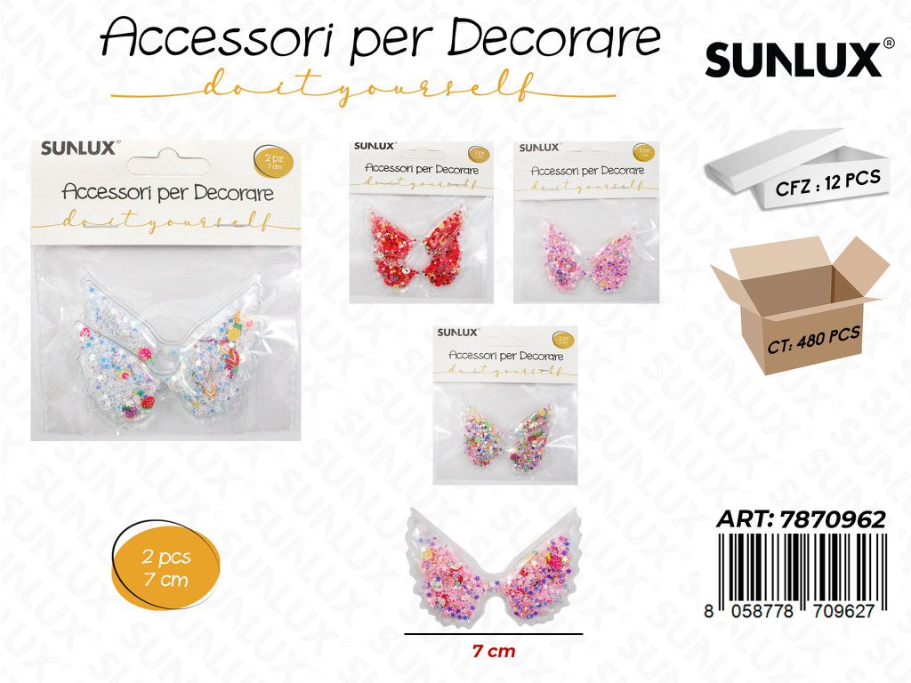 Acc. per Decorare Col. Ass. 7CM 2PCS