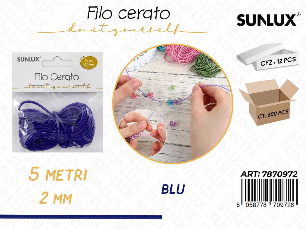 Sunlux Filo Cerato Blu 2MM*5MT