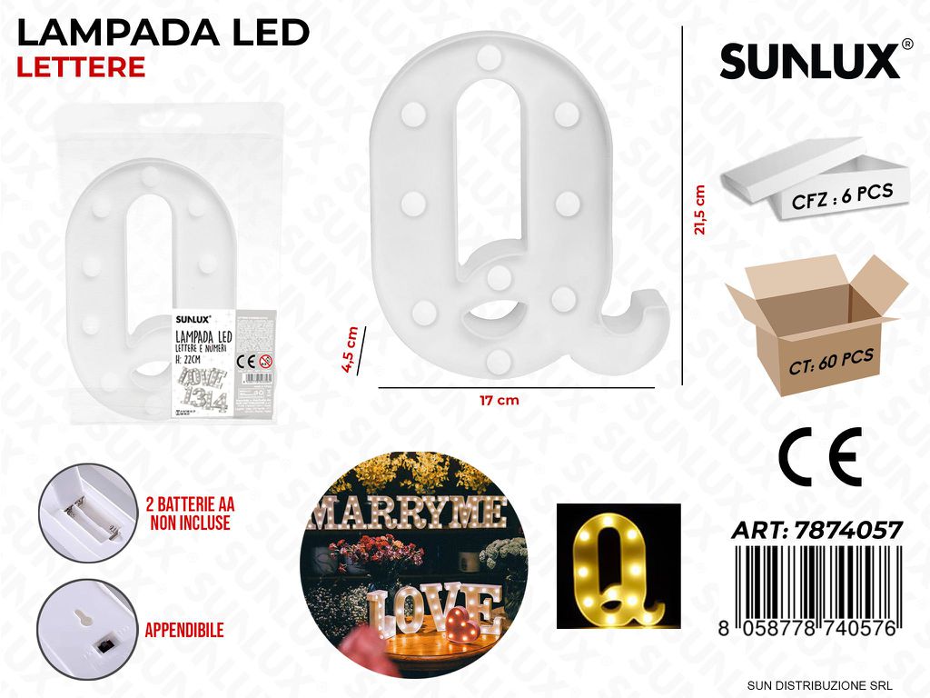 Lampada a Led Let. Q 17*21.5*4.5CM