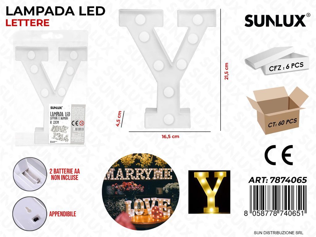 Lampada a Led Let. Y 16.5*21.5*4.5CM