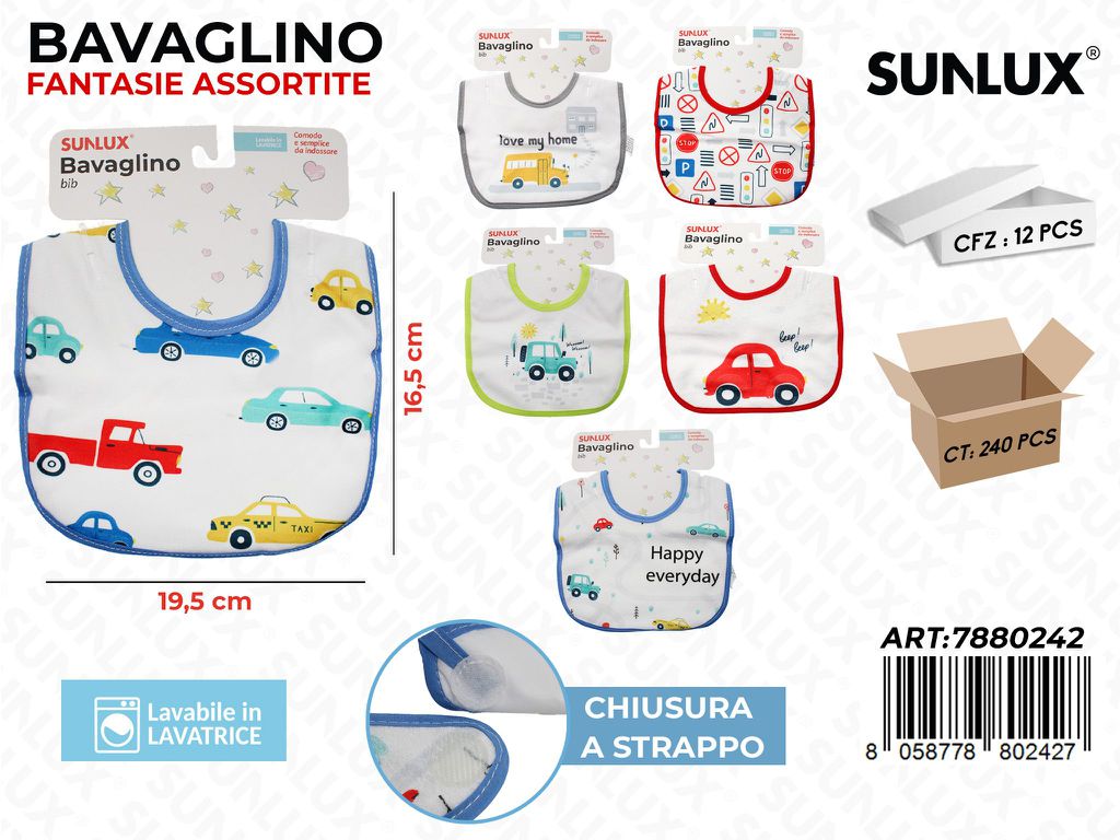 Sunlux Bavaglino a Strappo Ass. 19.5*16.5CM
