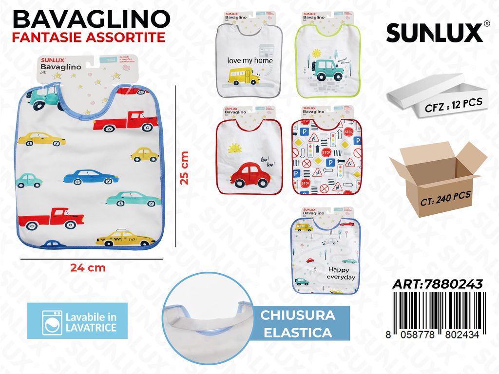 Sunlux Bavaglino Elast. Ass. 24*25CM