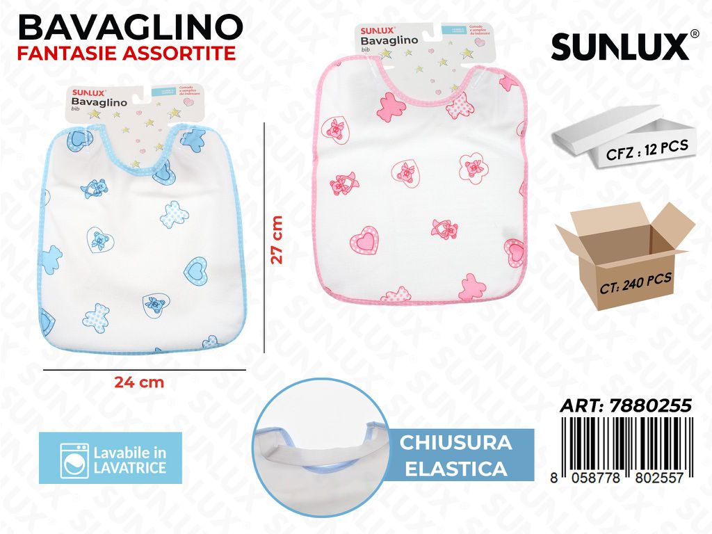 Sunlux Bavaglino Elast. Ass. 24*27CM