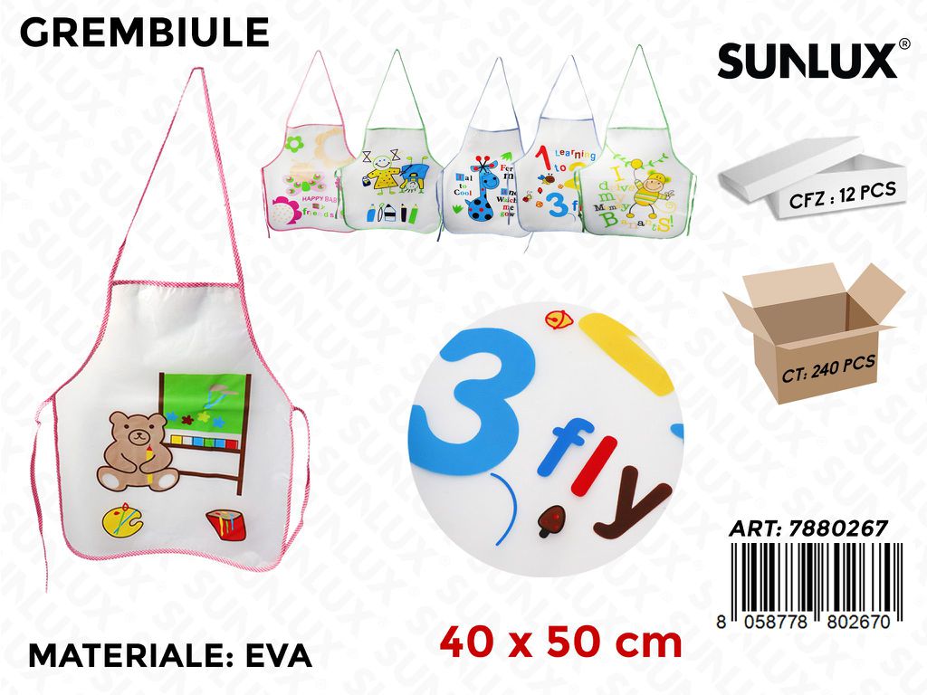 Sunlux Grembiule Bambini Ass. in Eva 40*50CM