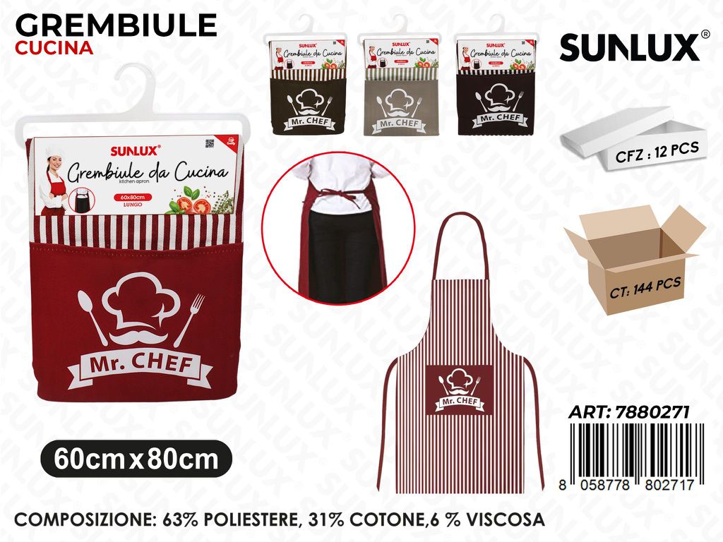 Sunlux Grembiule da Cucina Ass. 60*80CM