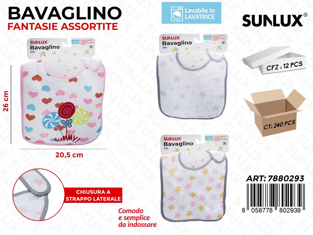 Sunlux Bavaglino a Strappo Ass. 20.5*26CM