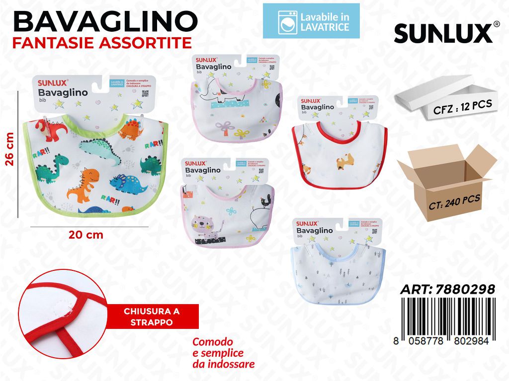 Sunlux Bavaglino a Strappo Ass. 20*26CM