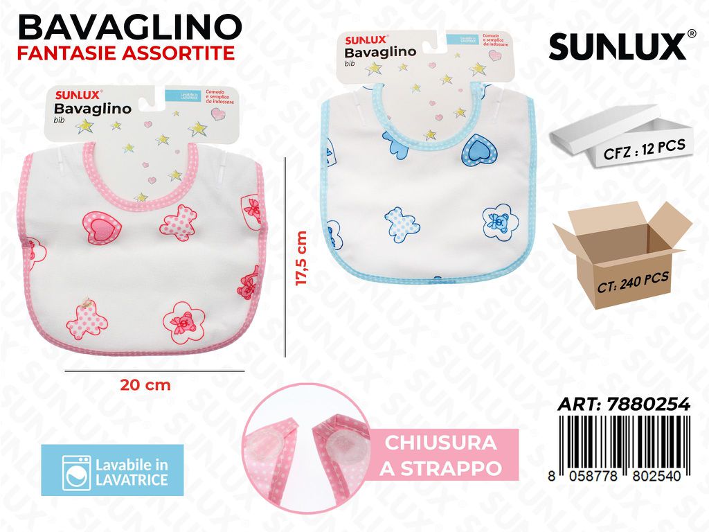 Sunlux Bavaglino a Strappo Ass. 20*17.5CM