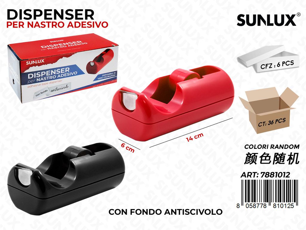 Dispenser Nastro Adesivo Col. Ass. 14*6CM