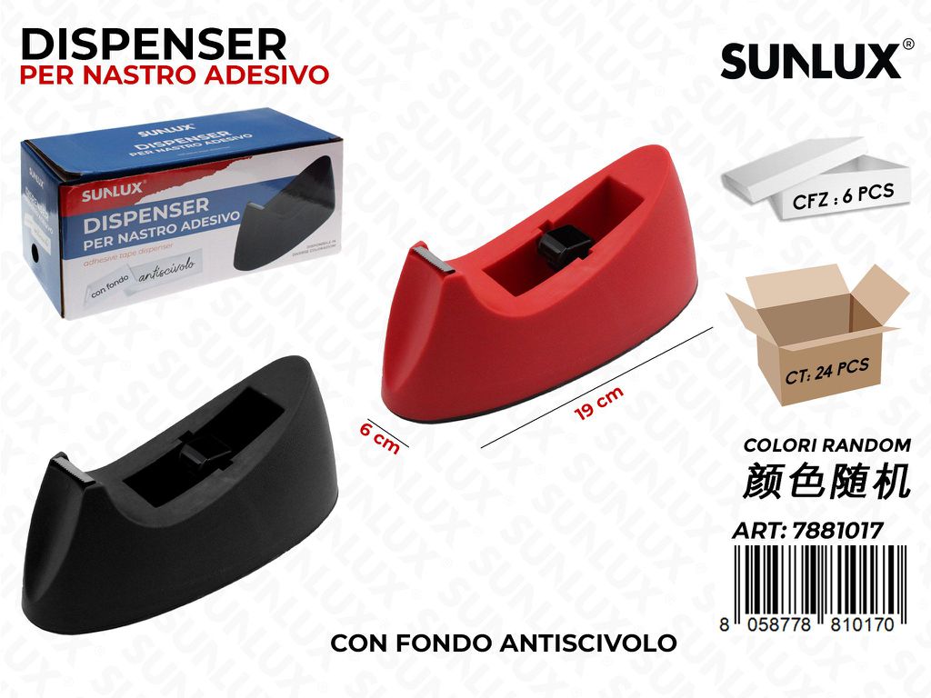 Dispenser Nastro Adesivo Col. Ass. 19*6CM