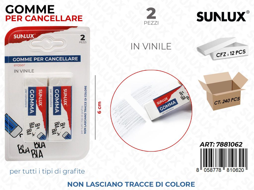Gomma per Cancellare 2PCS 6CM