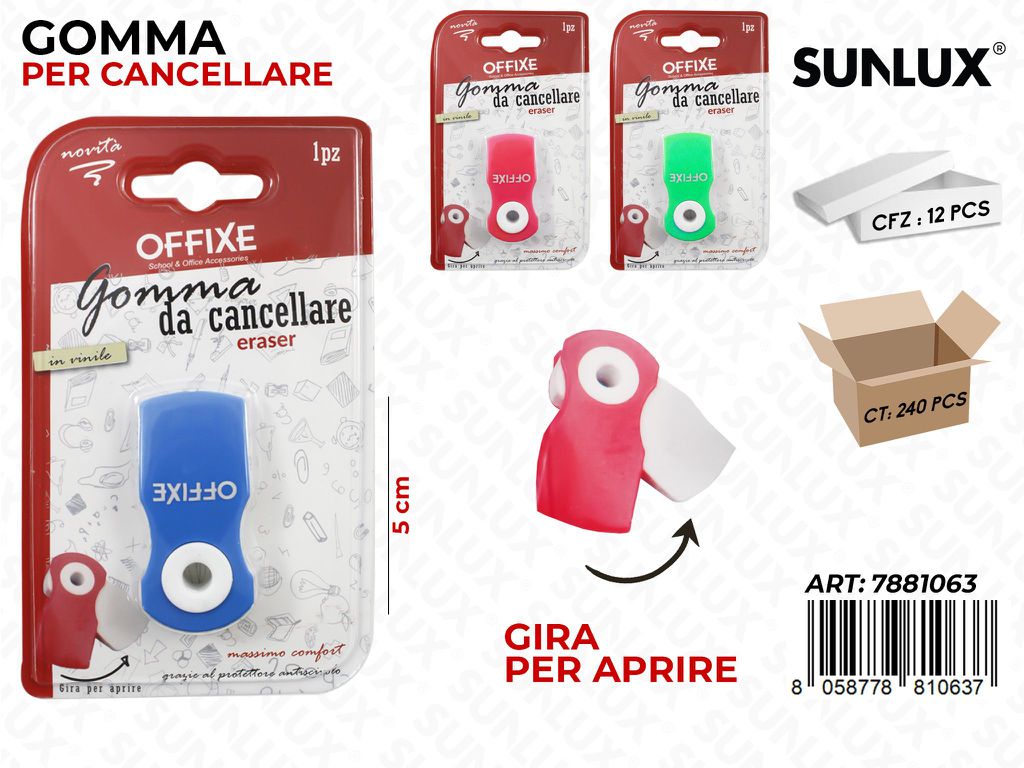 Gomma da Cancellare Col. Ass. 5CM