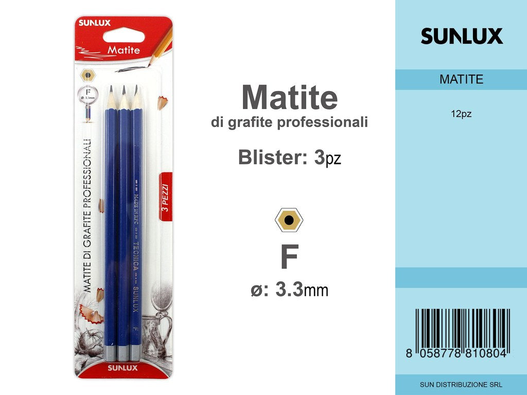 Blister 3PZ Matite Tecnica F