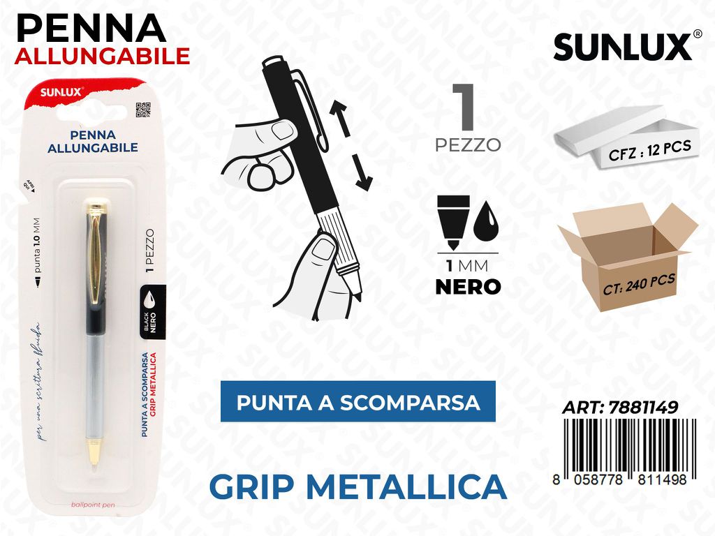 Penna Allungabile Nero 1MM