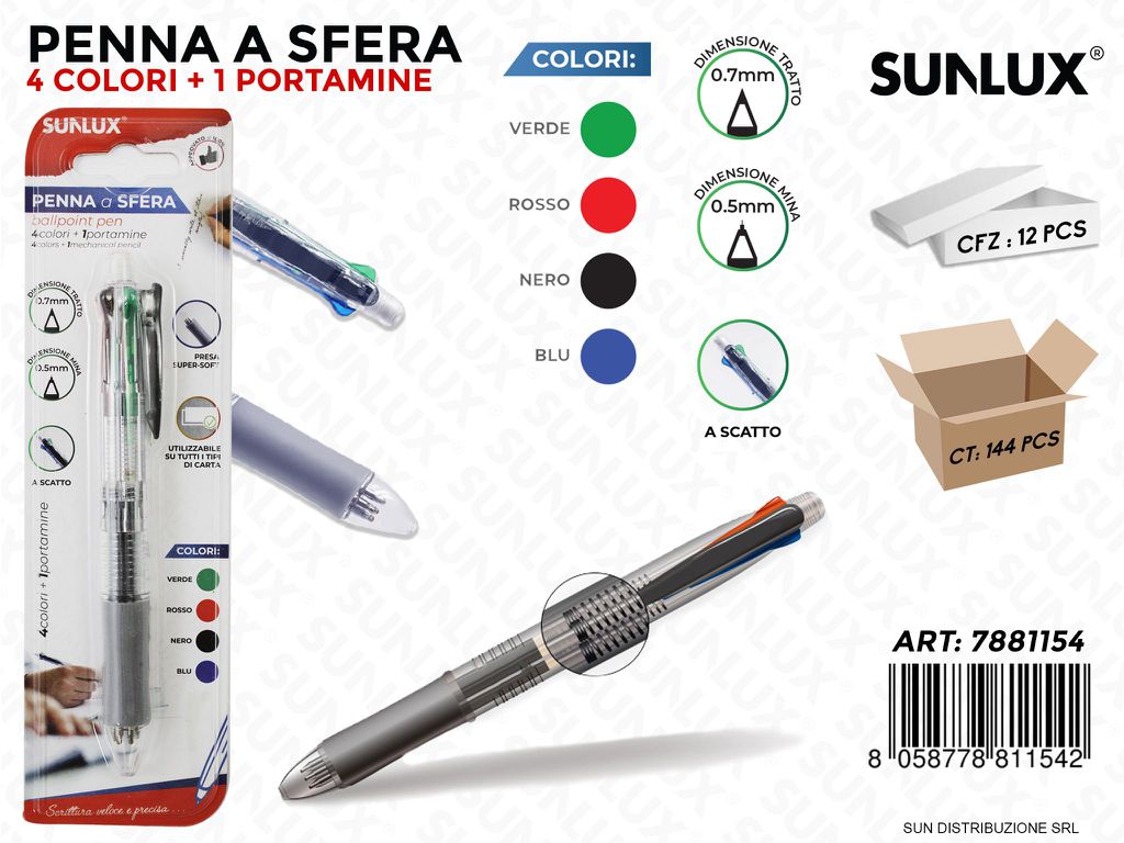 Bl. Penna a Sfera 4COL. - Portamine