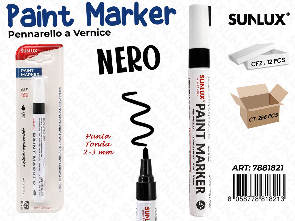 Bl. Pennarello a Vernice Nero 2-3MM